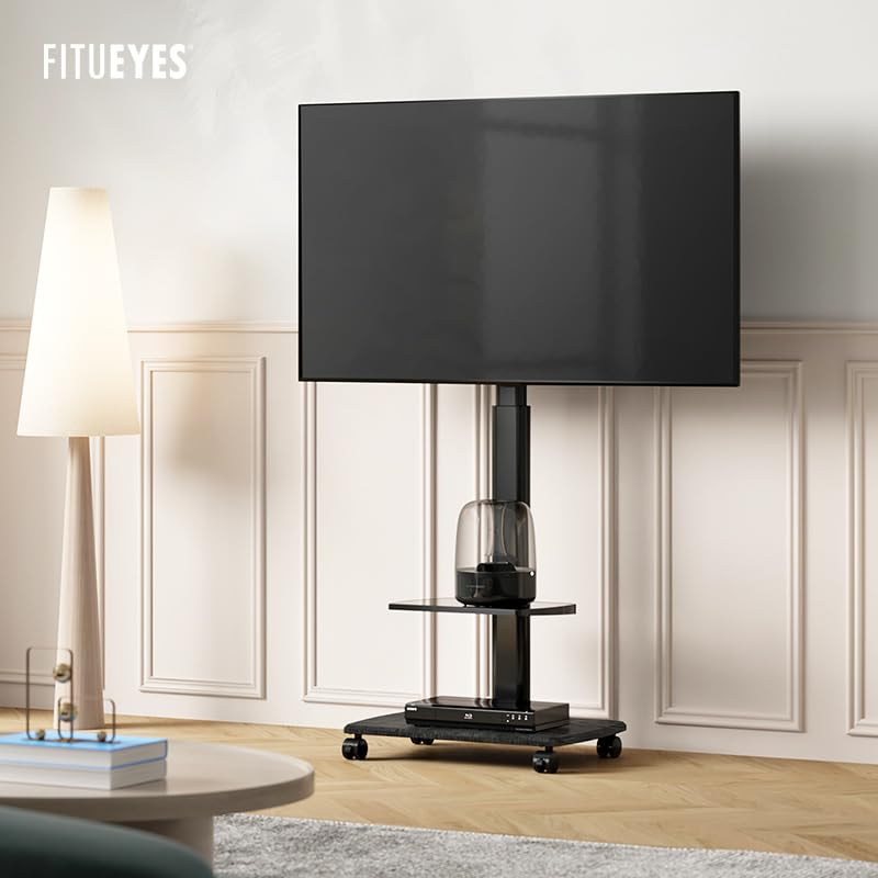 FITUEYES Rolling TV Stand, Mobile TV Cart On Wheels For 3265 70 Inch