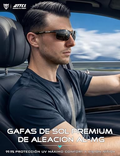 ATTCL Lentes de Sol para Hombres Gafas de Sol Deportivas Polarizadas con Protección UV