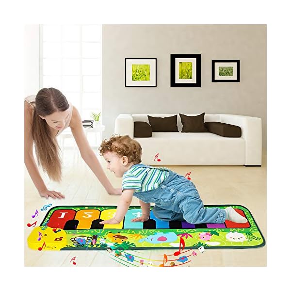 m-zimoon-Kids-Piano-Mat-Music-Mat-Dance-Mats-Touch-Animal-Musical-Carpet-Mat-for-Age-3-12-Boys-Girls m zimoon Kids Piano Mat, Music Mat Dance Piano Mat for Toddlers, Educational Music Toys Keyboard Mat Touch Animal…