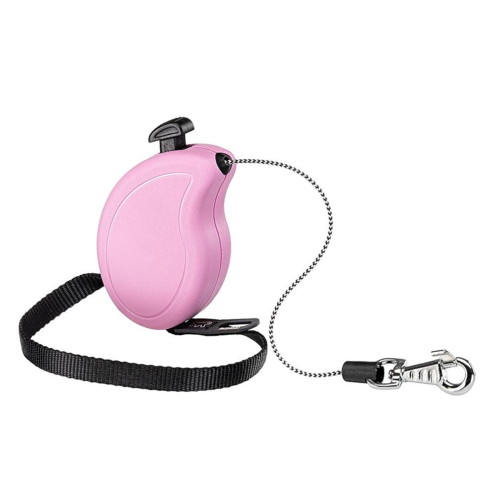 Extendable Leash for Small Dogs FLIPPY ONE CORD MINI, 3 m retractable cord, max 8 kg, Pink