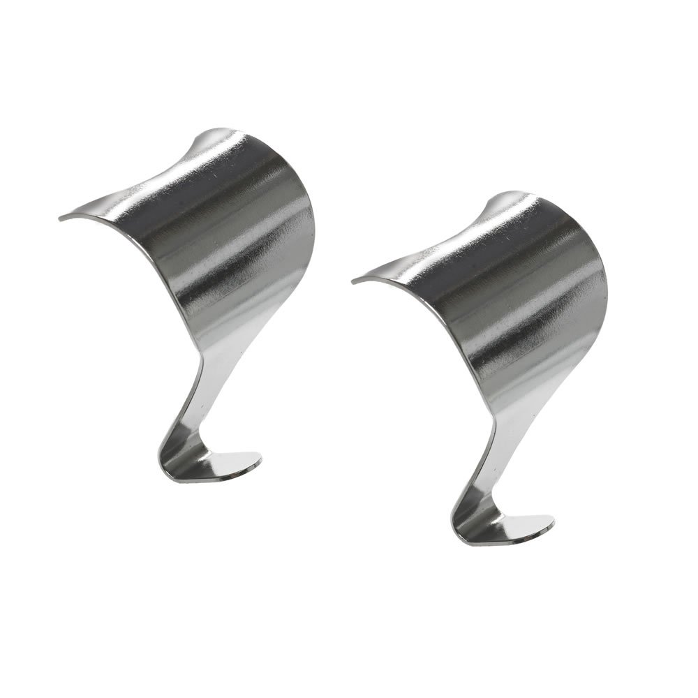 Merriway BH04918 (4 Pcs) Picture Rail Moulding Hook Chromed - Pack of 4 Pieces