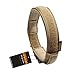 Pettom Tactical Dog Adjustable Collar Military Training Molle Nylon Dog Collar Leash With Handle Steel Buckle 1.5'' (L, Brown)