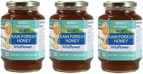 Novo Mel Organic Rainforest Honey 3 Bottle (Wildflower) …