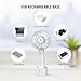 TaoTronics Mini Handheld Fan, Personal Portable Fan 2000mAh Rechargeable Battery, USB Rechargeable Fan, 4 Speed Settings Memory Function Home, Office & Travel Use (White)