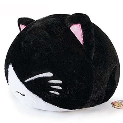 Super Cute Fluffy Big Cat Plush Toy Plush Pillow 38cm Black By Seemehappy - 