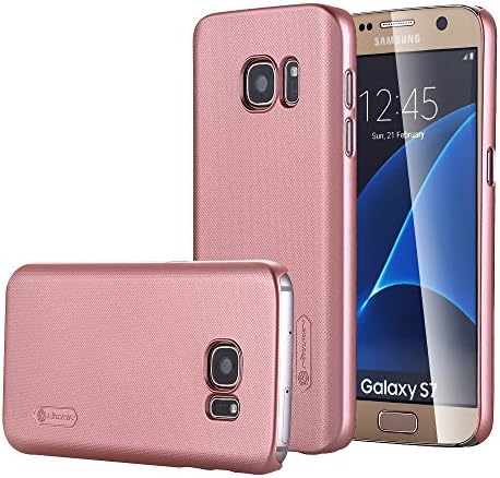 Galaxy S7 Case, Pandawell™ [Frosted Shield] Slim Fit [Rose Gold] Premium Matte Finish Hard Case for Samsung Galaxy S7 with Screen Protector - Rose Gold