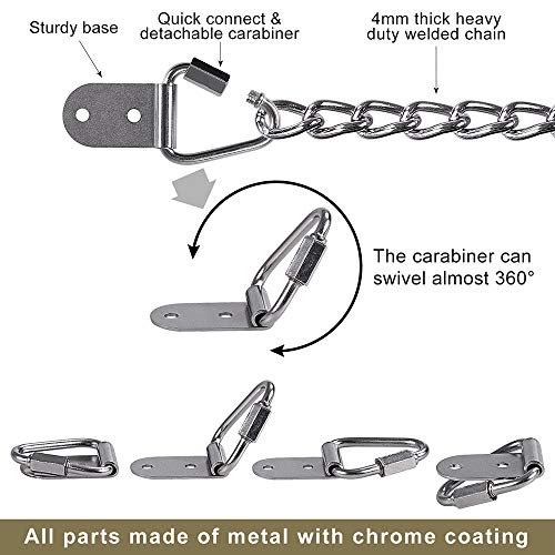 Furniture Anchor Strap Baby Proofing (4 pack) - Metal Furniture Wall Anchor, Childproof Adjustable Cabinet Safety Strap- Dresser Anchor Kit Earthquake Strap - Anchor Furniture to Wall Silver Chrome