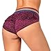 YOFIT Women’s Ruching Detail High Waist Workout Running Yoga Shorts Athletic Sports with Pockets Purple Mthumb 2