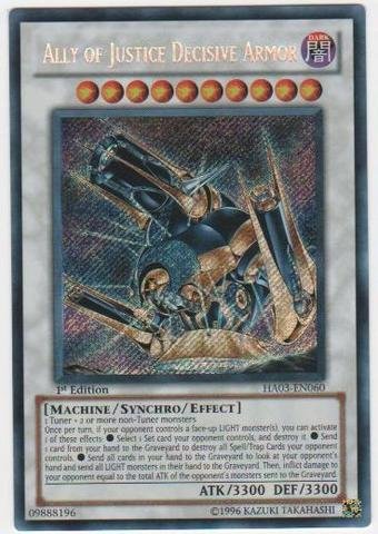 Yu-Gi-Oh! - Ally of Justice Decisive Armor (HA03-EN060) - Hidden Arsenal 3 - 1st Edition - Secret Rare