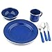Stansport 24 Piece Enamel Camping Tableware Set