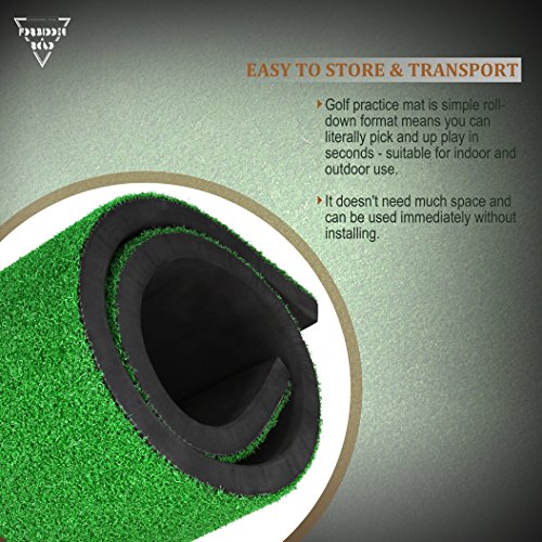 image for Forbidden Road Golf Practice Hitting Grass Mat with 2 Golf Tee Holes &