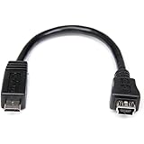 StarTech.com 6in Micro USB to Mini USB Adapter Cable M/F - Micro USB male to Mini USB female - Micro USB to Mini USB Adapter