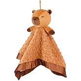 Capybara Baby Security Blanket Gifts - 17"x17" Newborn Lovey Stuffed Animals Toys, Babies boy & Girl Essentials, Gender Neutral Items Must Haves, Infant Soft Plush Personalized Unisex for 0-6 Months
