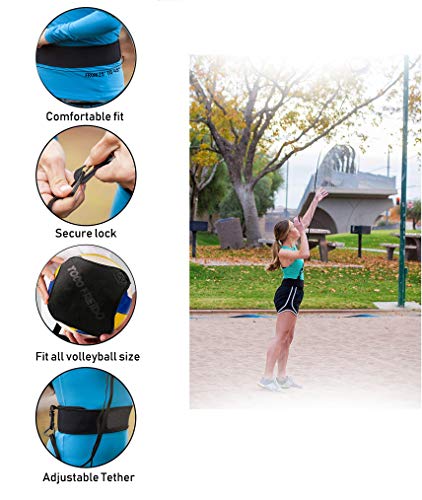 TOCO FREIDO Volleyball Training Equipment Aid with Adjustable Cords and Waist Belt, Solo Practice of Serving, Spiking, Setting and Arm Swing Rotations, Indoor Outdoor Trainer - Thumbnail 4
