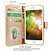 Cellularvilla Shiny Diamond Bling Glitter [Credit Card Holder Slot] Protective Pu Leather Wallet Case Cover Compatible with Apple iPhone 6 / iPhone 6s - Gold