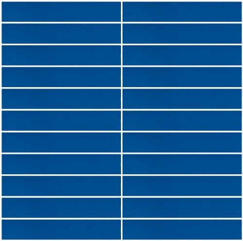 Susan Jablon Mosaics - 1x6 Inch Cobalt Blue Mirror Glass Subway Tile