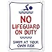 Sigo Signs No Lifeguard On Duty Swim at Your Own Risk Sign, Pool Sign, 10x14 Heavy 0.40 Aluminum Weather/Fade Resistant, Easy Mounting, Indoor/Outdoor Use, Made in USA primary