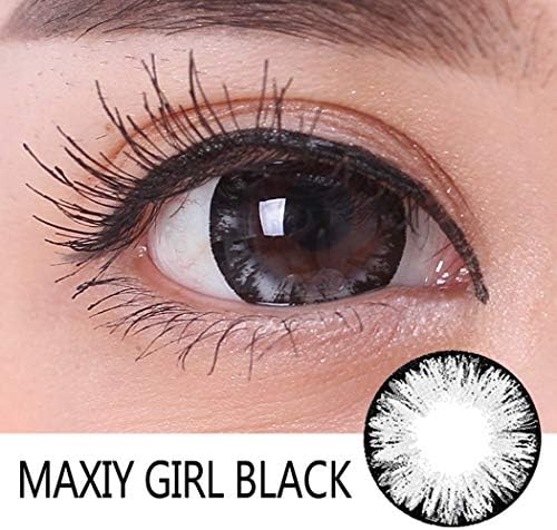 Roseni Women Multicolor Cute Charm and Attractive Fashion Contact Lenses Cosmetic Makeup Eye Shadow (Black)