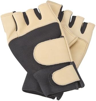 fingerless leather work gloves