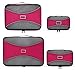 PRO Packing Cubes for Travel | 4-Piece Luggage Organizer Bags Set | Premium Quality Ultralight Travel Cubes for Packing Suitcase, Carry-on, Bags and Backpack - Hot Pink