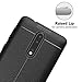 NALIA Leather Look Case Compatible with Nokia 8, Silicone Ultra-Thin Protective Phone Cover Rubber-Case Premium Gel Soft Skin, Shockproof Slim Back Bumper Protector Smartphone Back-Case Shell - Black