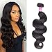Body Wave WeaveBrazilian Virgin Hair Body Wave Hair Weave one Bundles 16inch 100% Unprocessed Virgin Human Hair Weave Natural Black