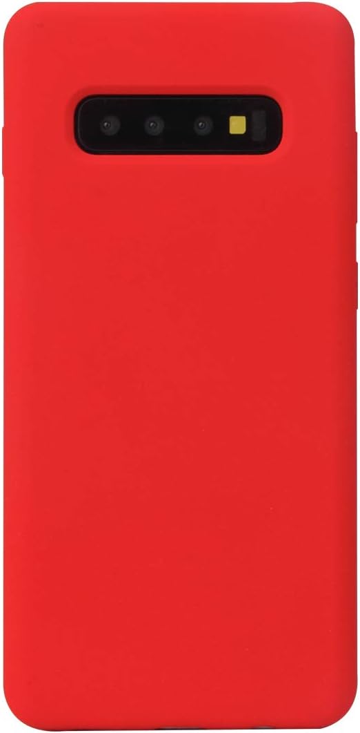 for Samsung Galaxy S10|S10e|S10 Plus|S10 5G Phone Case Ultra Thin Slim Liquid Silicone Gel Rubber Full Protective Cover (S10 5G, Chinese Red)