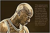SUCCESS QUOTE photo poster MICHAEL JORDAN basketball great SPORTS FAN 24X36 - 2 TO 5 DAYS SHIPPING FROM USA