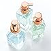 InterDesign Cora Glass Foaming Soap Dispenser Pump for Kitchen or Bathroom Sinks, Clear/Copper
