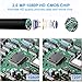 WiFi Wireless Endoscope,ROTEK 2.0 MP Semi-Rigid Inspection Endoscope Waterproof Borescope,1080P HD Snake Camera W/6 LEDs Light Compatible for Android & iOS Smartphone Tablet-11.5FT
