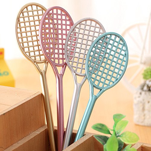 Yeefant Luxury Fountain Pencil for Kids Students, 4 PCS Tennis Racket Writing Pen Gel Pens Kawaii Pen Cute Stationery Gifts,Executive Painting Pencil Set,Art Gift Pen,Calligraphy Painting