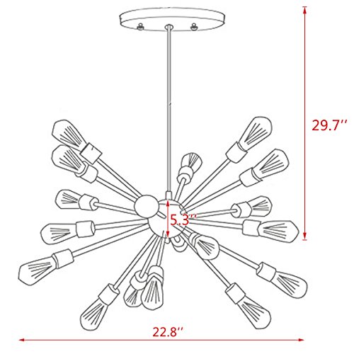 H&A Industrial Light Decorative Chandelier Pendant Lighting Fixture Vintage Ceiling Light (Type4)