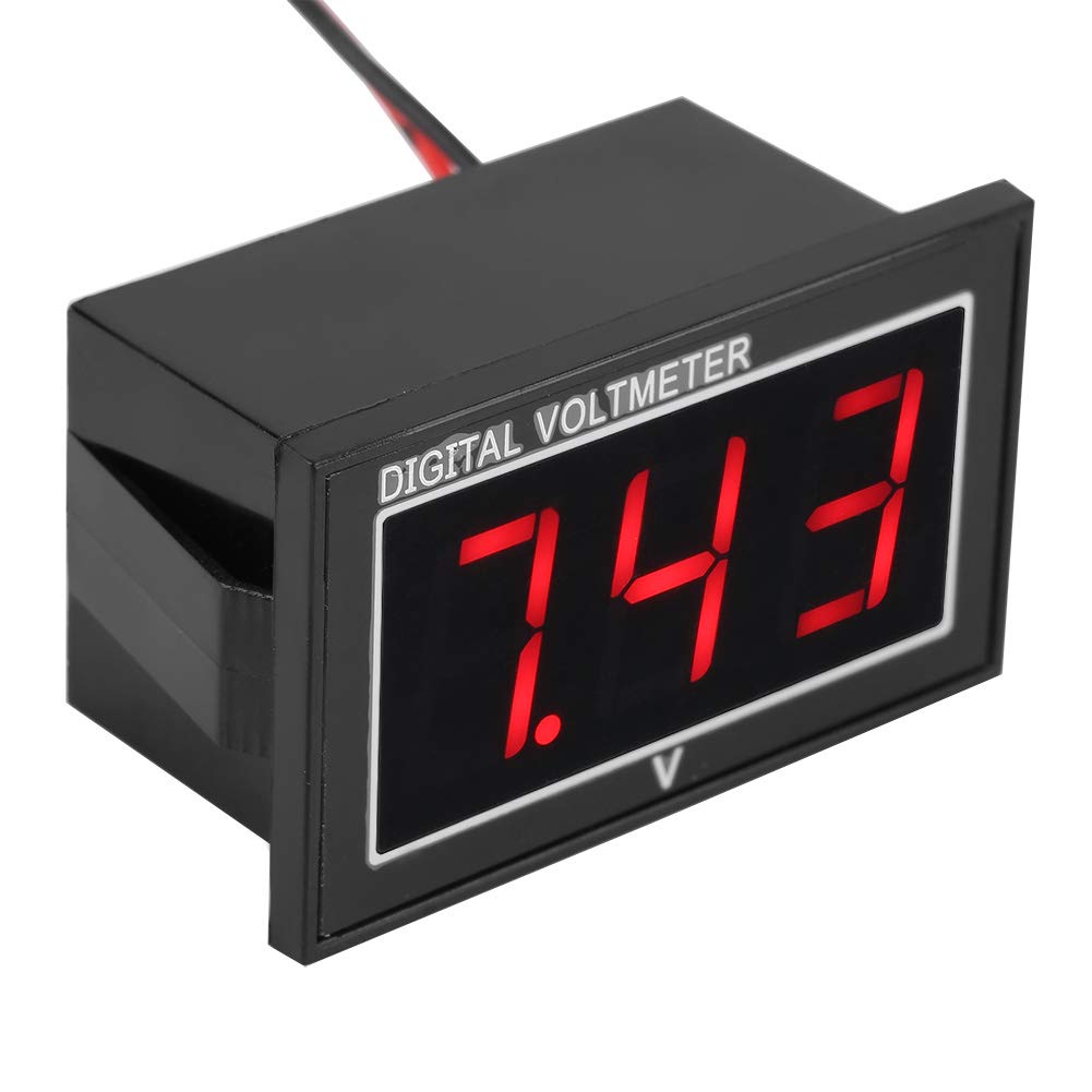 DC Voltmeter,Voltage Panel, High Accuracy Digital LED Voltmeter Stable Performance With Pointer (DC2.5-30V)