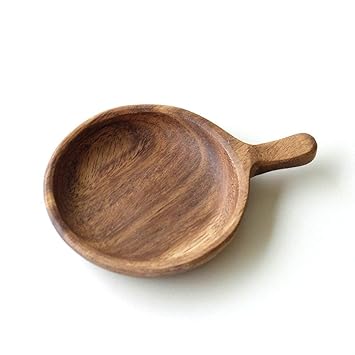 Amazon Co Jp プレート 持ち手付き お皿 木製 天然木 ナチュラル