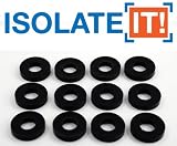 Isolate It: Sorbothane Vibration Isolation Washer 70 Duro (.45" ID - 1" OD - .19" Deep) - 12 Pack