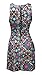 Women Sexy V Neck Cross Bandage Floral A-line Dress Party Beach Boho Skirt (S)