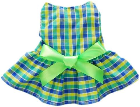 Fitwarm Casual Plaid Dog Dress Dog Clothes Cozy Dog Shirt Pet Dress, Large