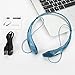 LeadTry Music Bluetooth Headphones Wireless Sport Stereo In-ear Noise Cancelling Earphone Headset Running Gym Exercise Earbud Neckband with Microphone for Apple Iphone Ipad Samsung Sony Blue