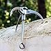 B1ST Grappling Hook Upgraded with 3 Folding Sawtooth Claws Lightweight Collapsible SUS304 Spring Steels Anchor Outdoor Gravity Carabiner Load 380Kg for Climbing, Hiking, or Tree Limb Removal