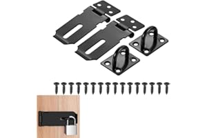 2 Pack Padlock Hasp Locks, 3Inch Stainless Steel Door Clasp Hasp Latch Lock,Door Gate Lock Hasp with Screws for Gate Shed Doo