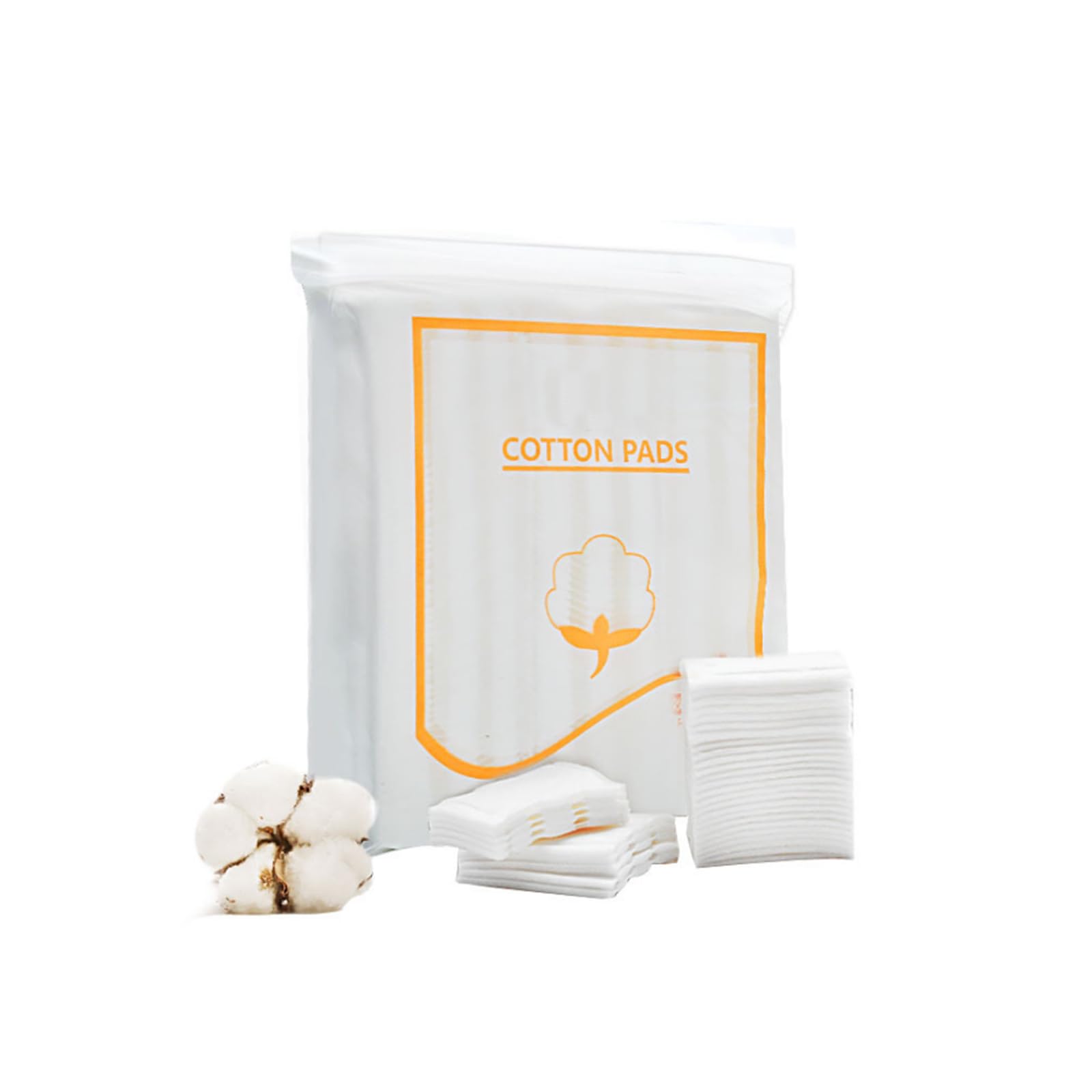 ericotry 200PCS Rectangle Organic Makeup Cotton Pads Lint Free Face Cleansing Pads Soft Cotton Nail Polish Remover Pads for Makeup Removing and Cleaning