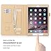 FYY Case for iPad Air 2 - Premium PU Leather Case Smart Auto Wake/Sleep Cover with Hand Strap, Card Slots, Pocket for iPad Air 2 Khaki
