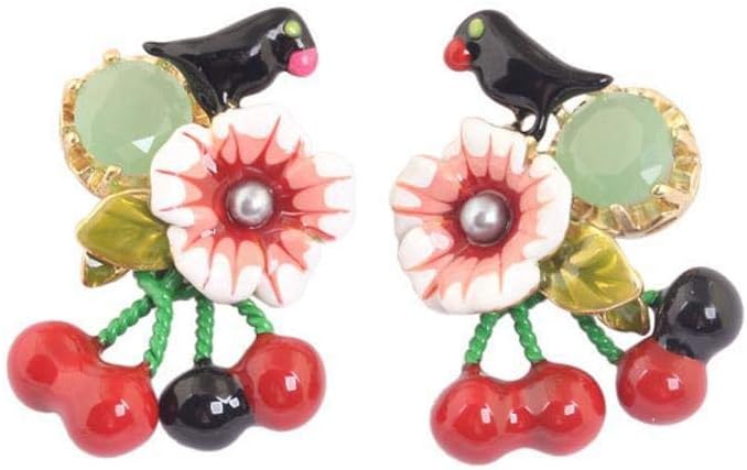 Personalized Creative Ear Ring-Women's Earrings Cherry Blossom Set Treasure Umbilicaria Size: 3.4 * 2.1Cm, Thumby