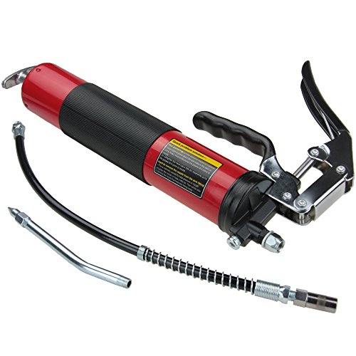 6000 PSI Heavy Duty Professional Quality Pistol Grip Style Grease Gun with 14.5 Oz. grease,Includes 18 inch Flex Hose