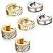 Aroncent Stainless Steel Unique Small Hoop Earrings for Men 3 Pairs Huggie Earrings