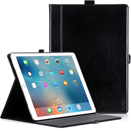 ProCase iPad Pro 12.9 2017/2015 Case - Premium Stand Case Folio Cover for Apple iPad Pro 12.9 Inch (1st Gen 2015) / iPad Pro 12.9" (2nd Gen 2017), with Apple Pencil Holder (Black)