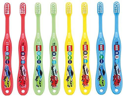 スケーター(Skater) 歯ブラシ 園児用 3-5才 やわらかめ 8本入 14cm トミカ TB5SE-A