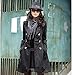 Lingswallow Women Elegant Double Breasted Belted Long Jacket Trenchcoat