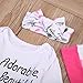 MA&BABY Newborn Infant Baby Boy Girl Famliy Saying Romper+ Pants+Headband+Hats Outfits (A~White, 0-6 Months)
