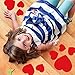 Valentines Day Heart Floor Decals Stickers Valentine Decorations for Home Party Wedding Anniversary Classroom Floor Decor